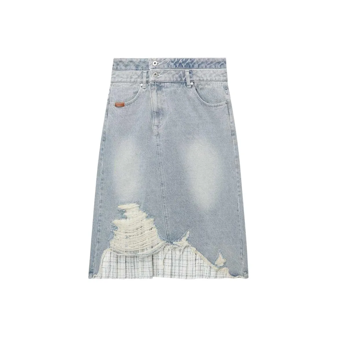 MUSIUM DIV FW24 Denim Long Skirt Women's BLX Blue