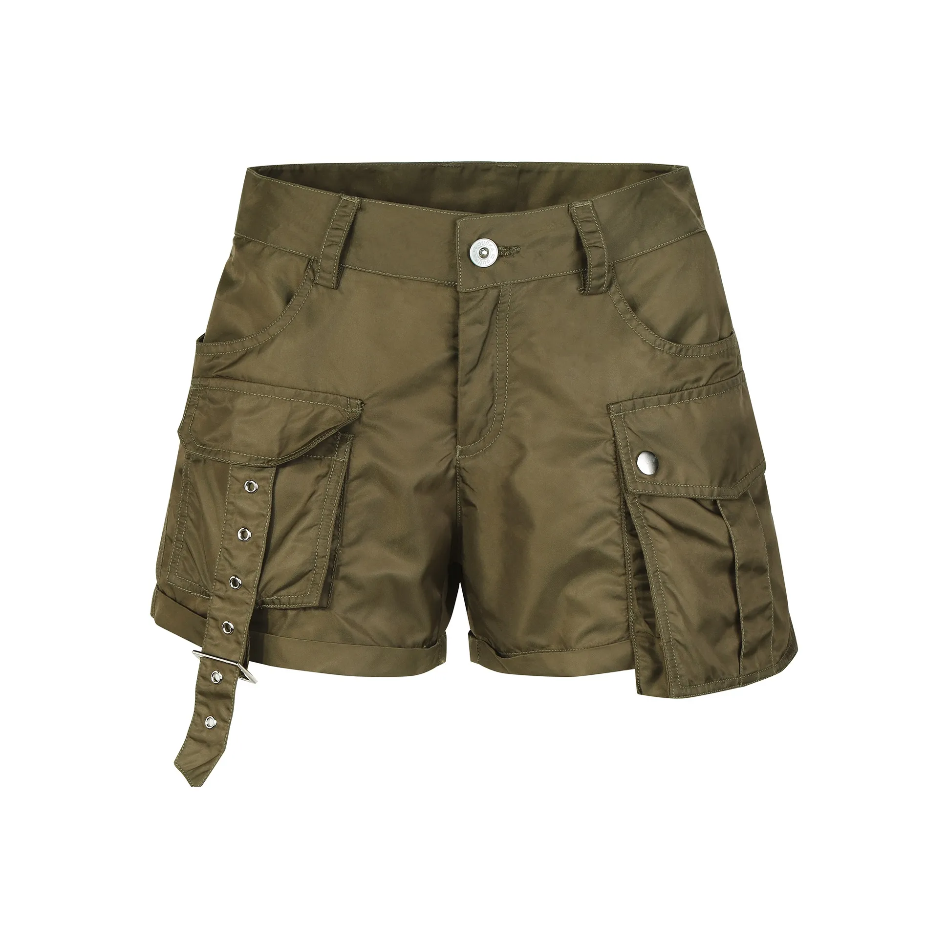 Guuka Hero Повседневные шорты Женские Армейский зеленый