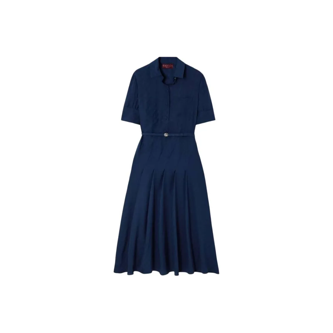 GUCCI Short Sleeved Dress Women's Blue