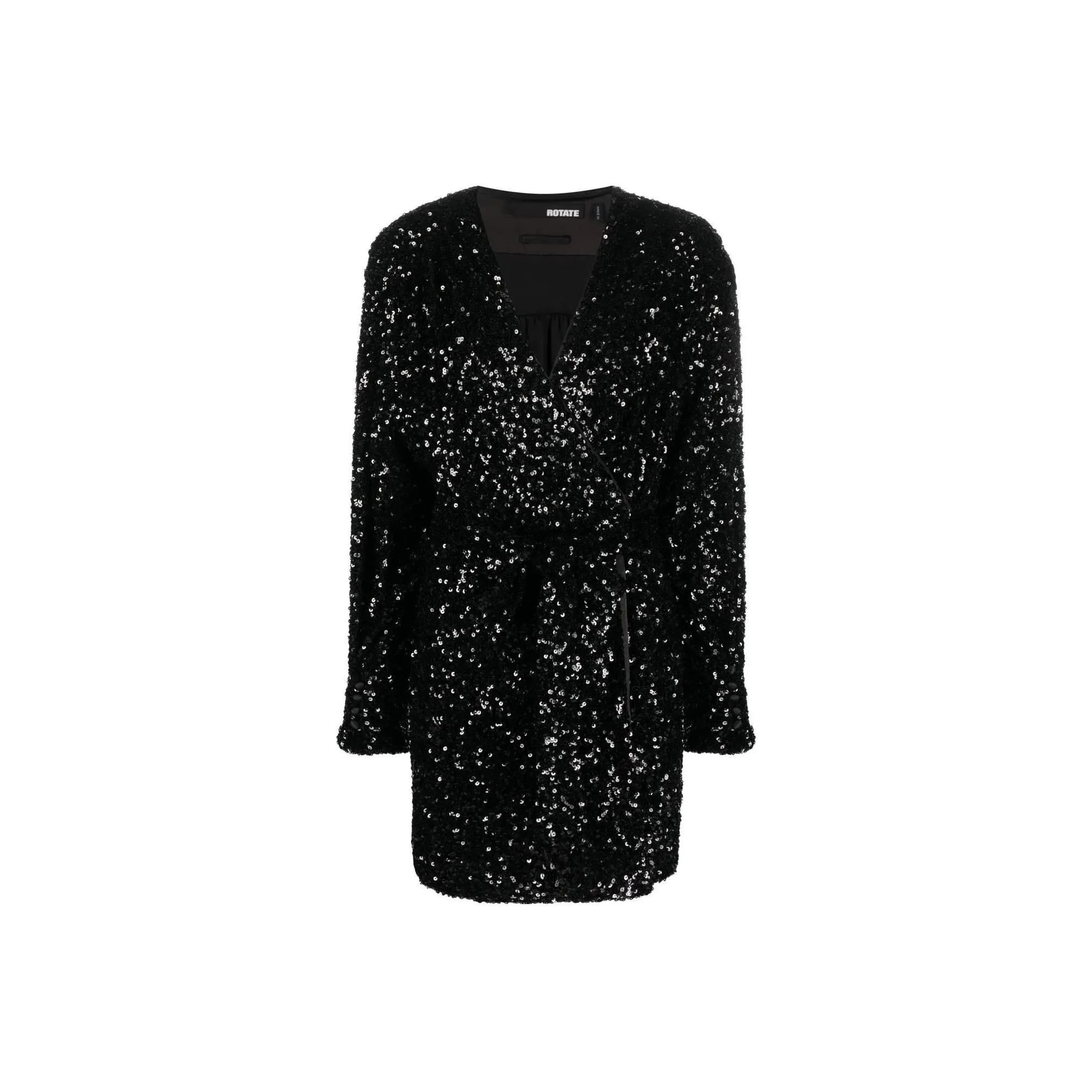 Rotate Birger Christensen Sequin embellished Wrap Minidress