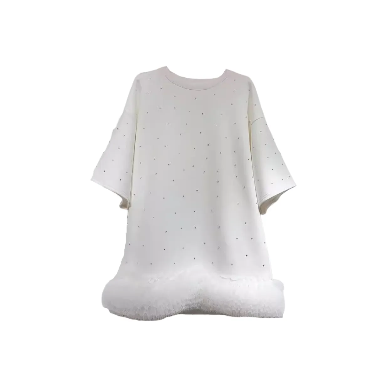 ARIADNAW STUDIO Короткий рукав Платье Женское Белое