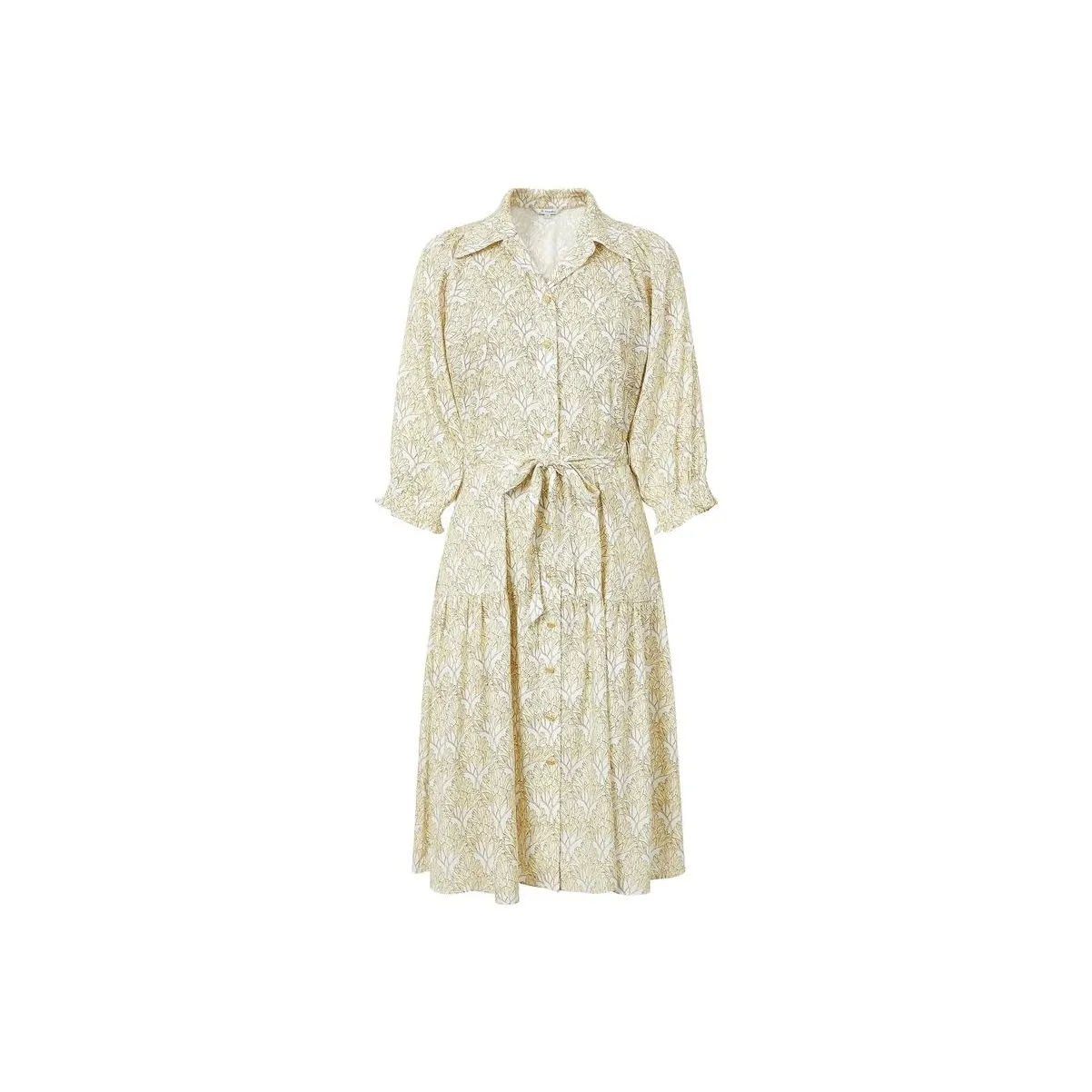 JZ. ANNAKRO Свет Цветочный Желтый Женские Длинные Рукава Платья