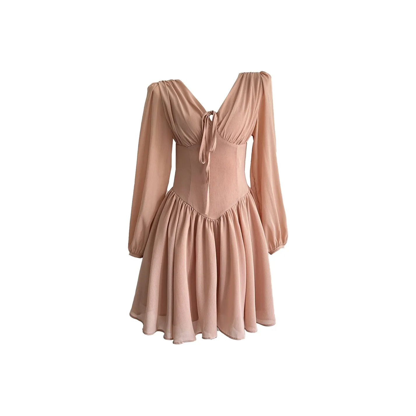 TUSHIFEI Длинное платье с длинными рукавами женское