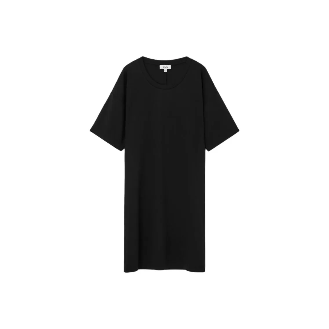 COS Короткий рукав платье женское черное