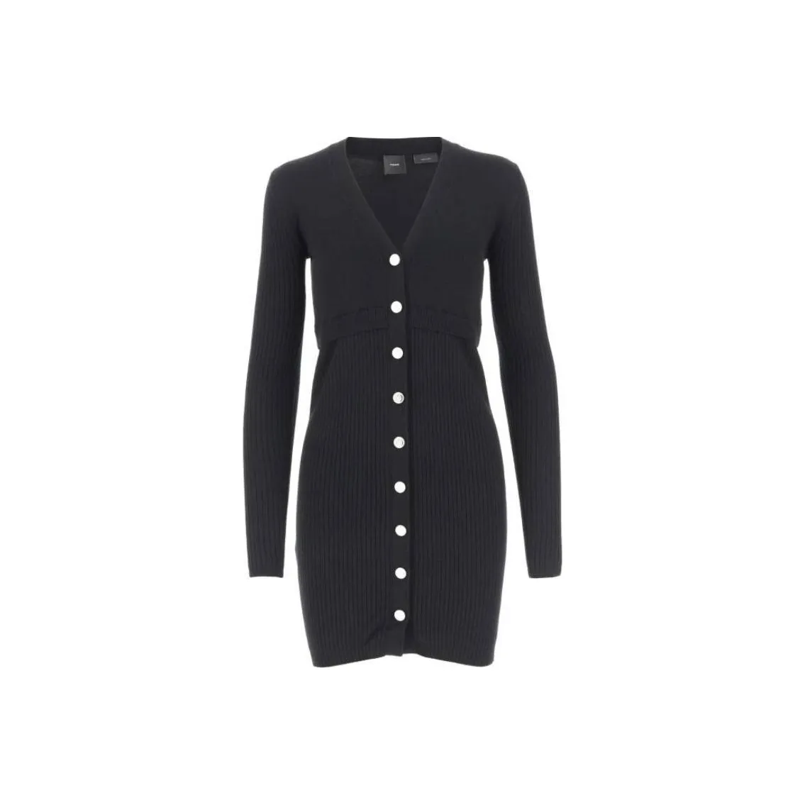 PINKO Long Sleeved V Neck Knitted Dress