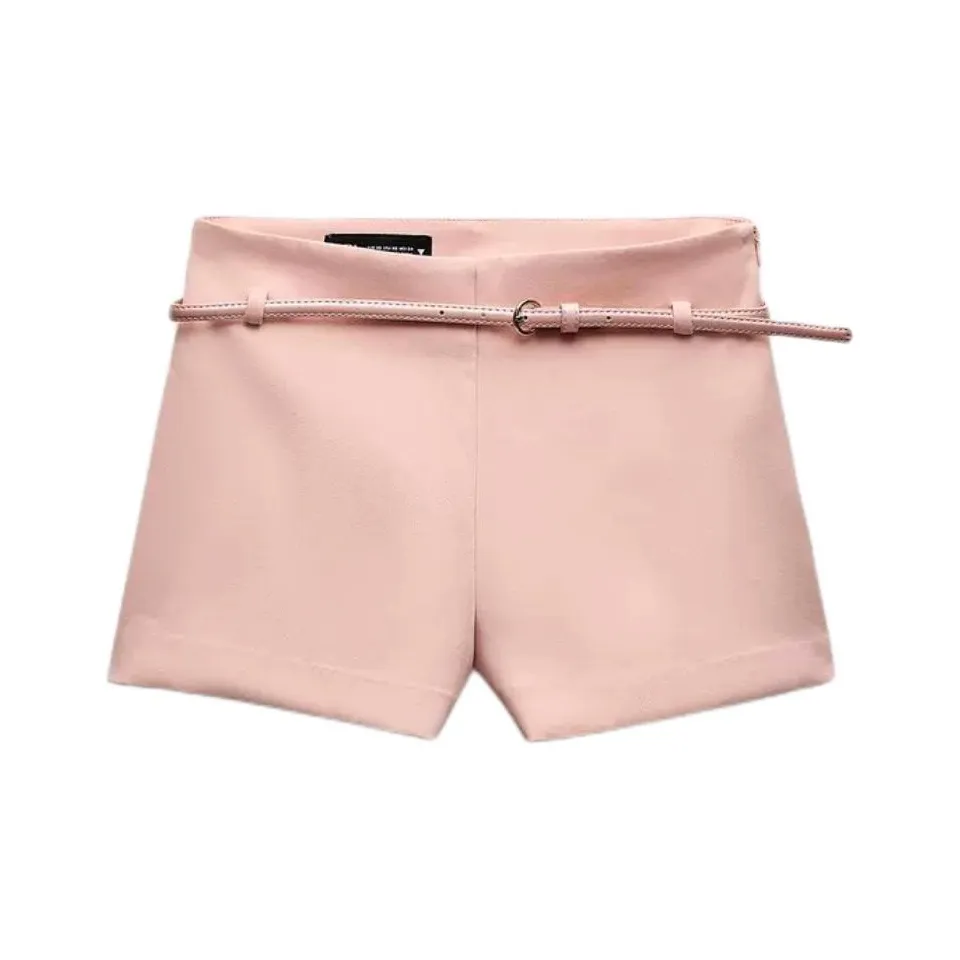 ZARA Повседневные шорты женские розовые