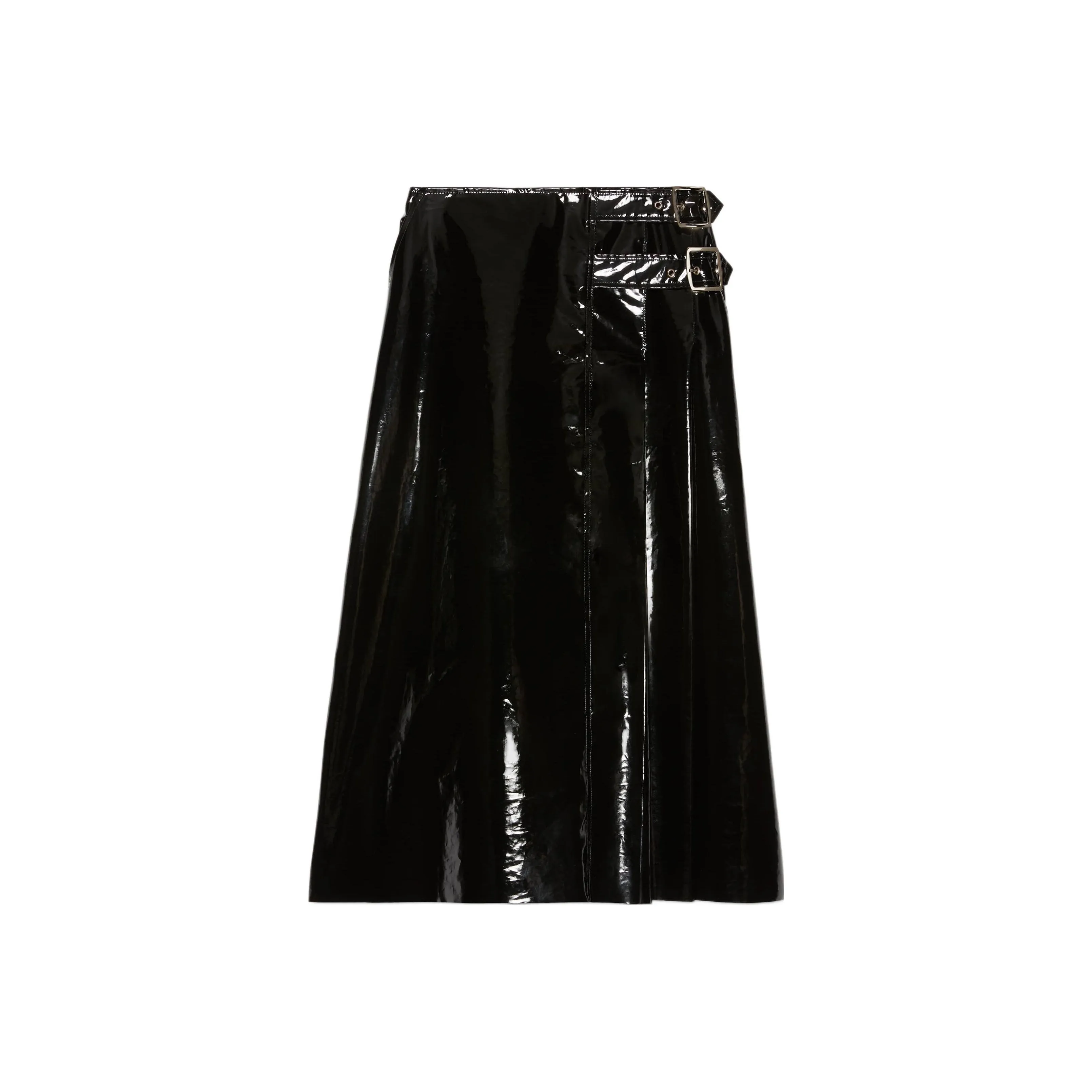 GUCCI Vinyl Effect Skirt Black