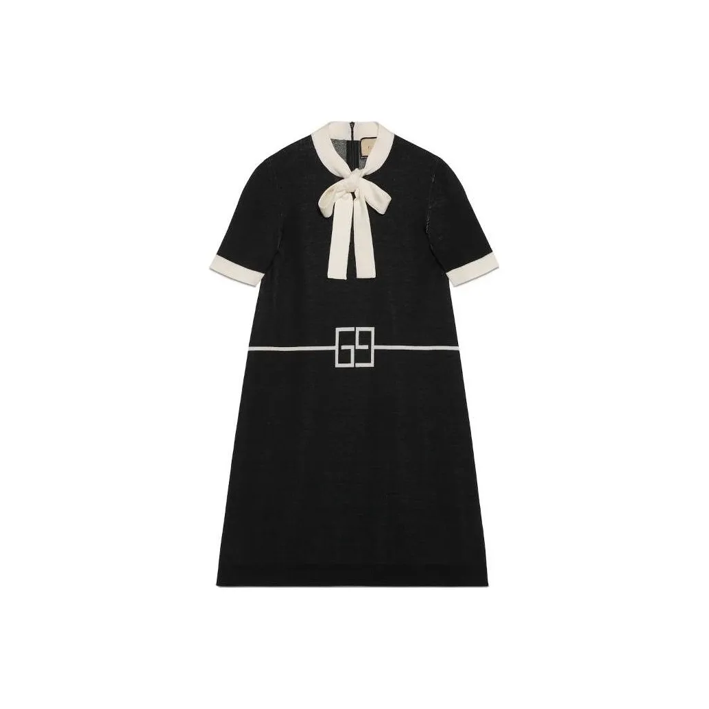 GUCCI Squared Gg Wool Minidress