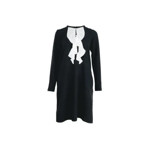 MaxMara Studio Черное Женское Длинное Платье с Рукавами