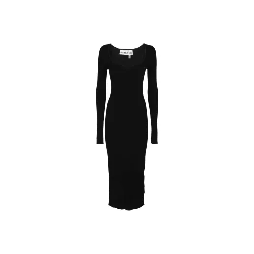 REMAIN BIRGER CHRISTENSE Black Женские Длинные Платья с Рукавами