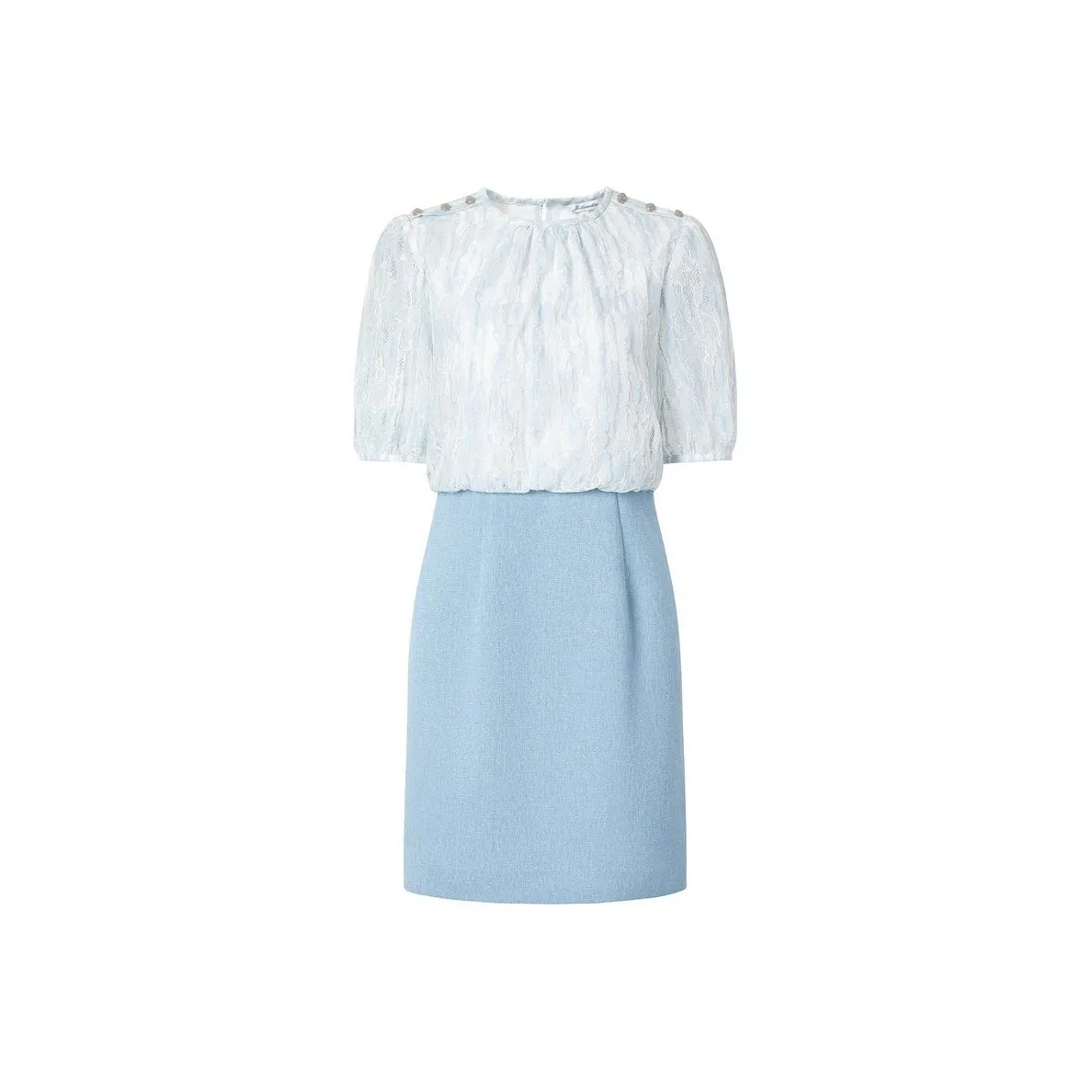 JZ. ANNAKRO Short Sleeved Dress Women's Light Pattern Blue