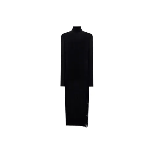 ERMANNO SCERVINO Черное Женское Длинное Платье с Рукавами