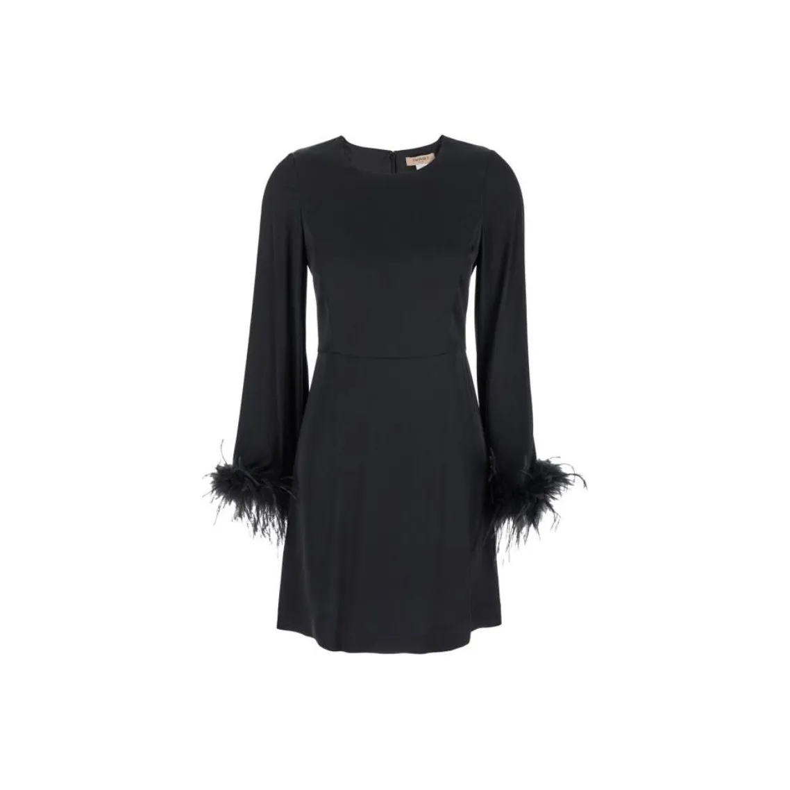 Twinset Feather Trim Mini Dress