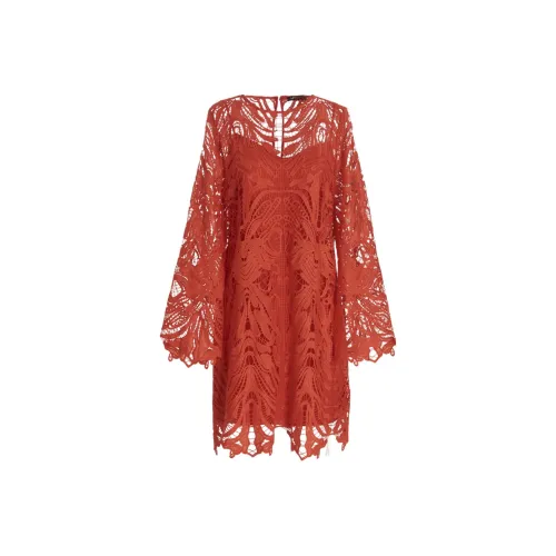 EMANUEL UNGARO Red Женские Длинные Платья с Рукавами