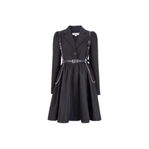 GIVH SHYH Black Женские Длинные Рукава Платья