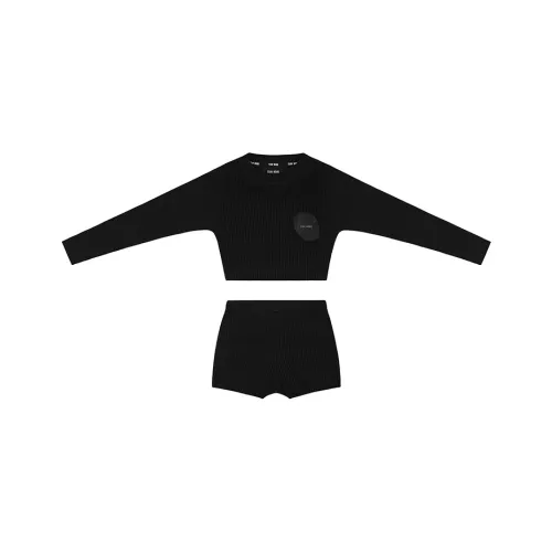 TEAM WANG Черный Женские Повседневные Костюмы