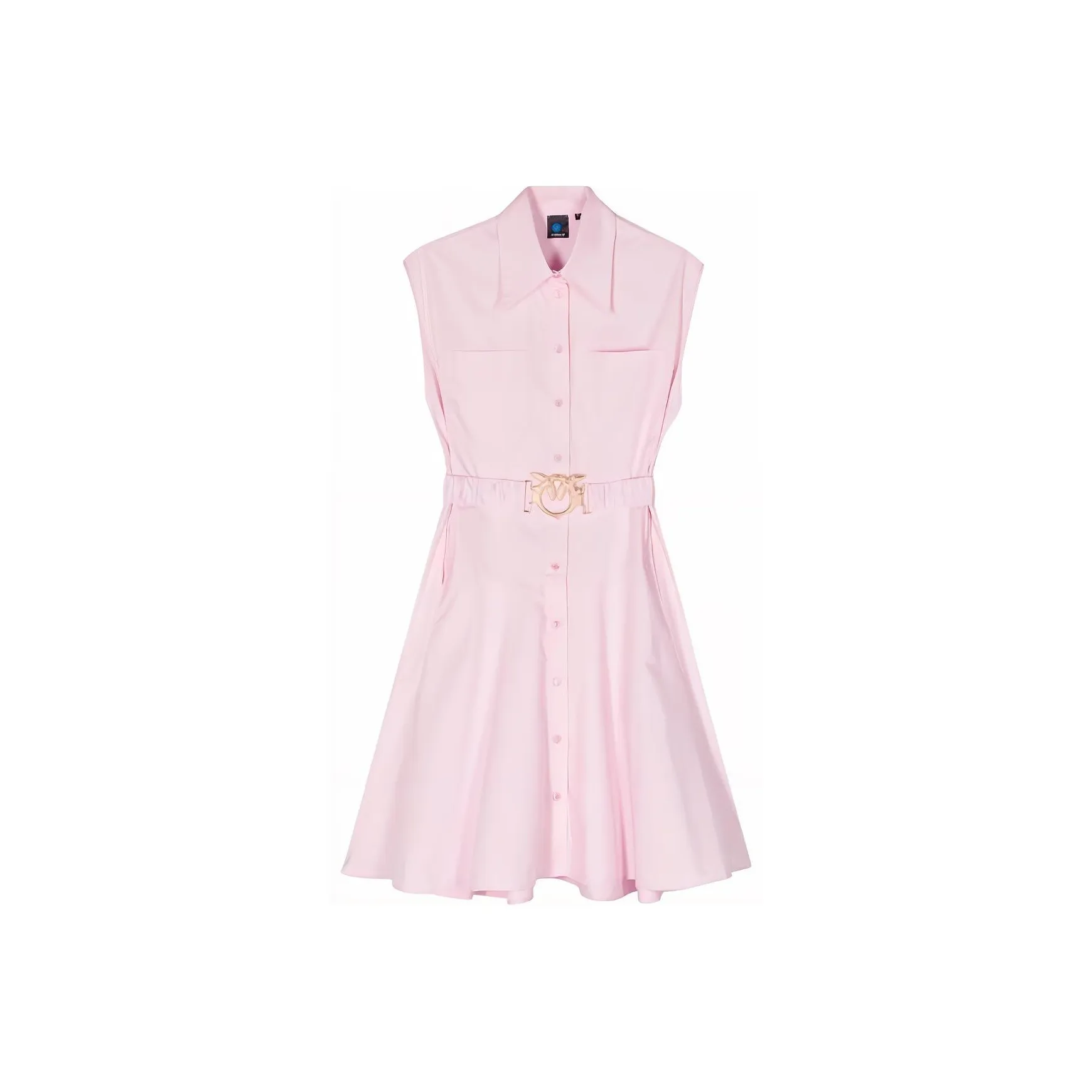 PINKO SS24 Sleeveless Dress Women's Bubble Gum Pink