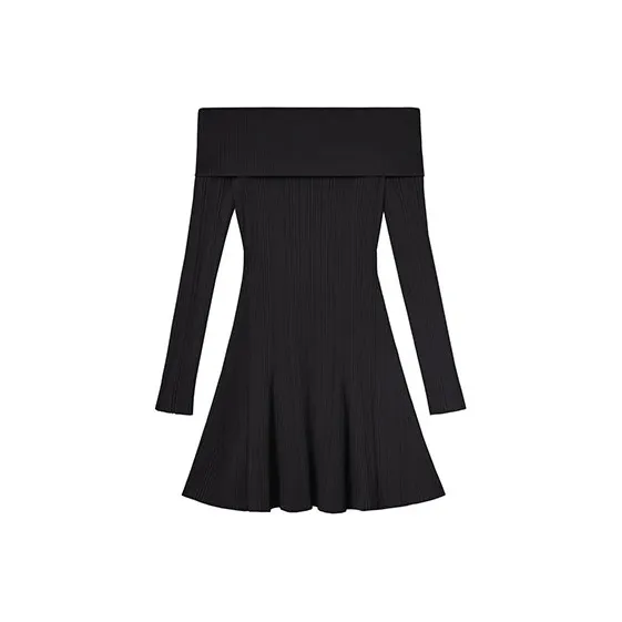 Self portrait Long Sleeved Dresses Women's Black