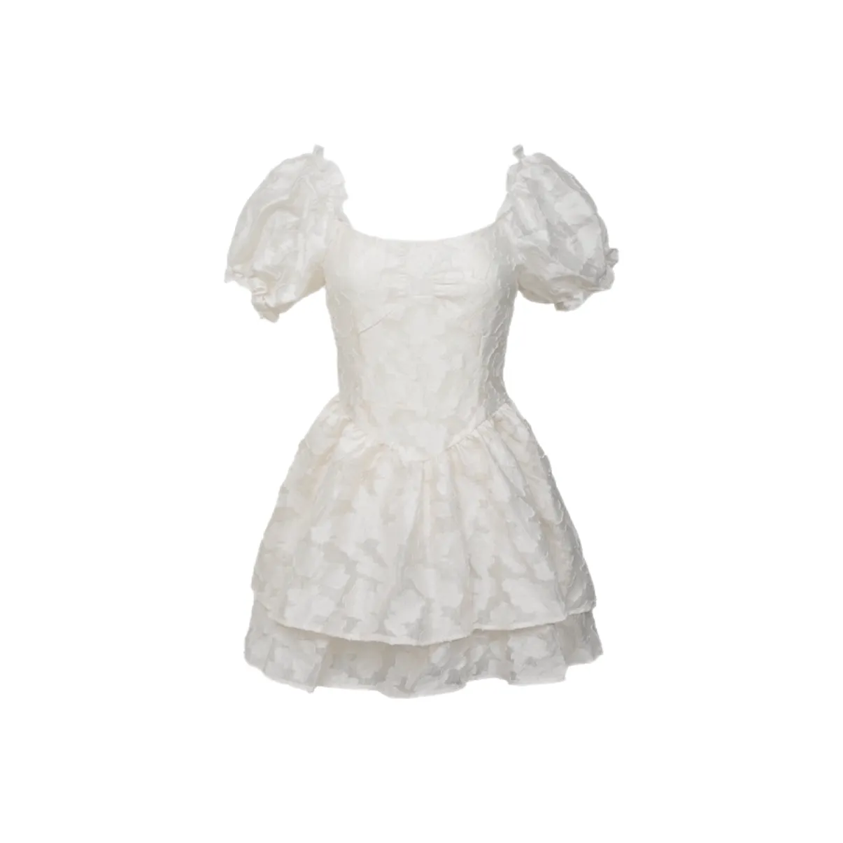 ABBY GODDESS Короткое платье с короткими рукавами женское белое