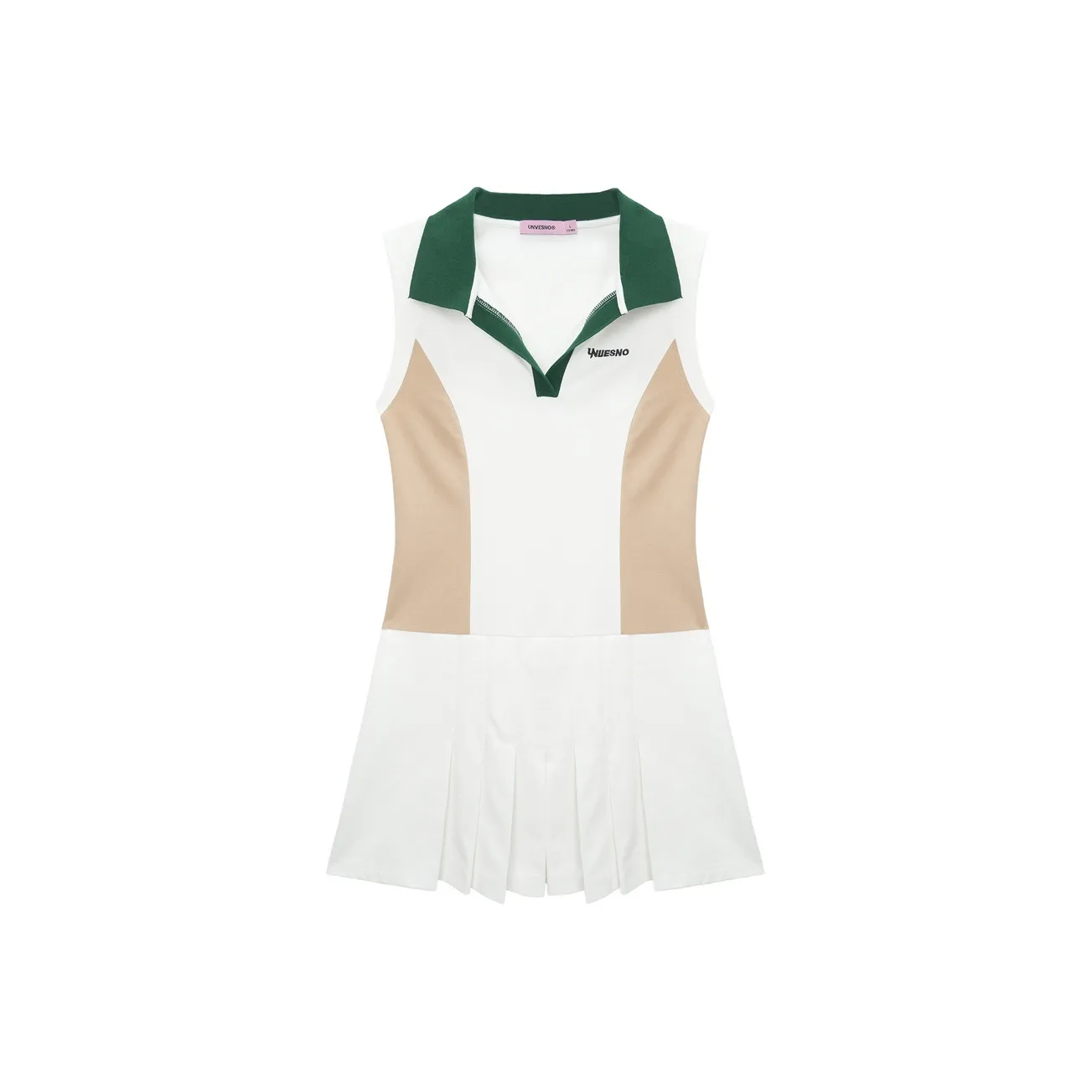 UNVESNO Green Rattan, Песочно-белый Женские Длинные Платья с Рукавами