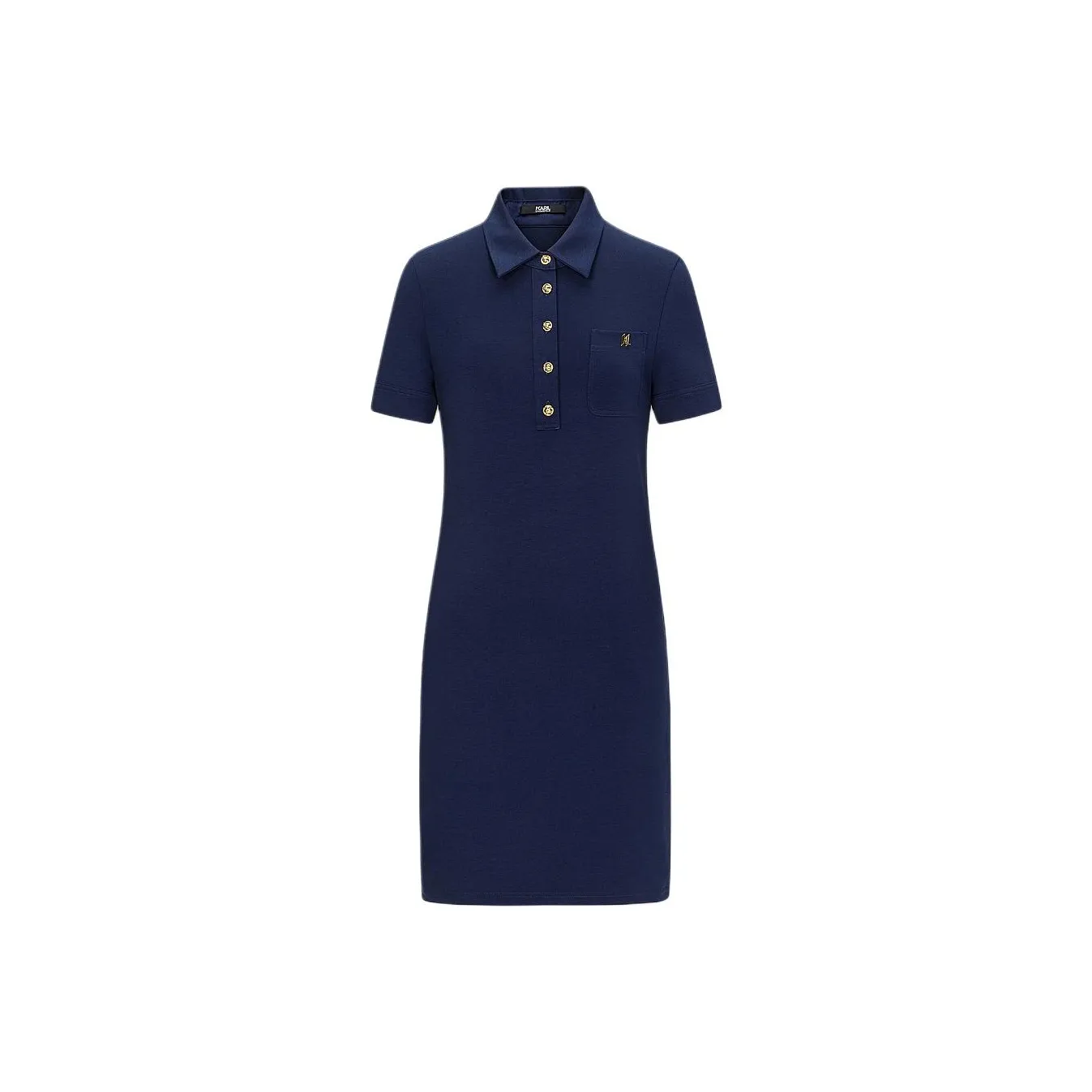 KARL LAGERFELD Короткое платье с короткими рукавами женское темно-синий
