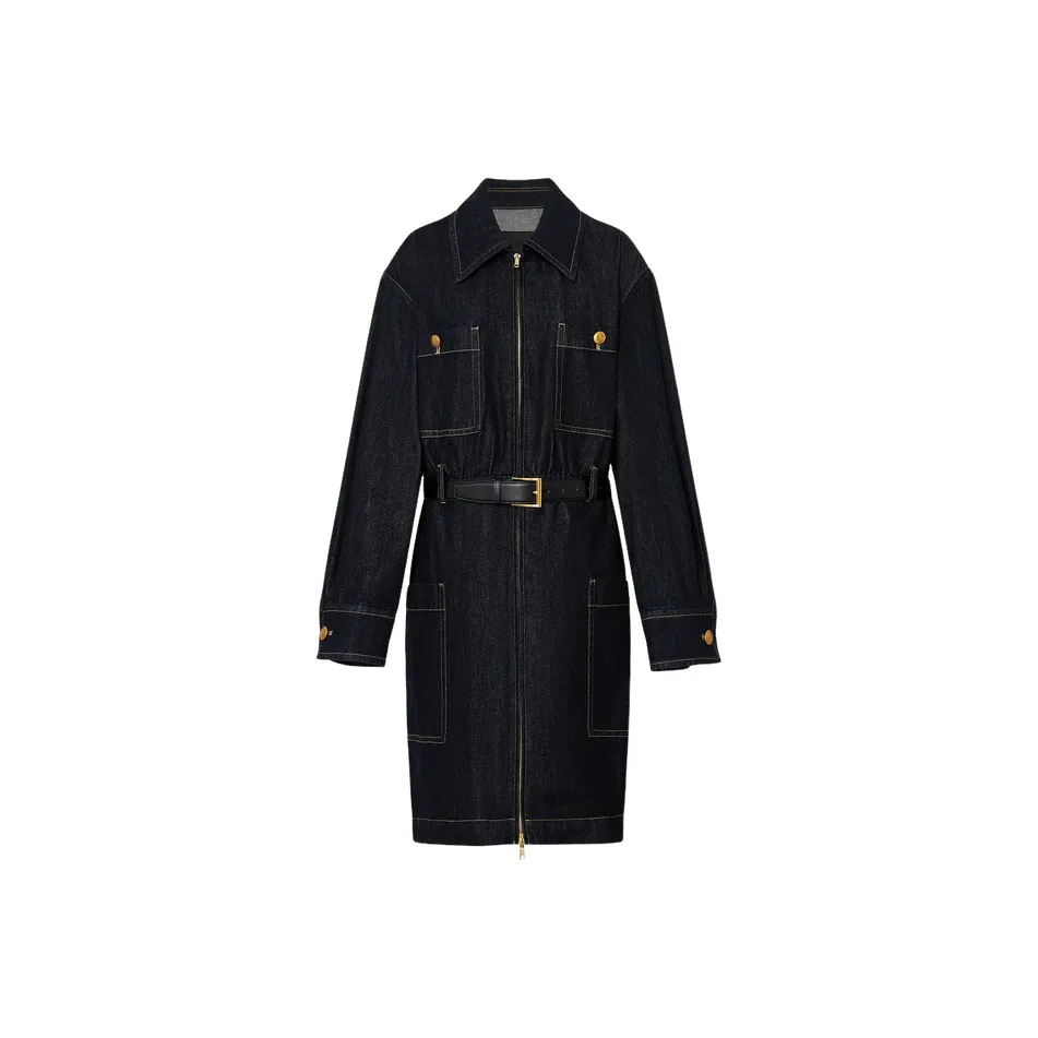 MOCO Long Sleeved Dress Women's Denim Blue