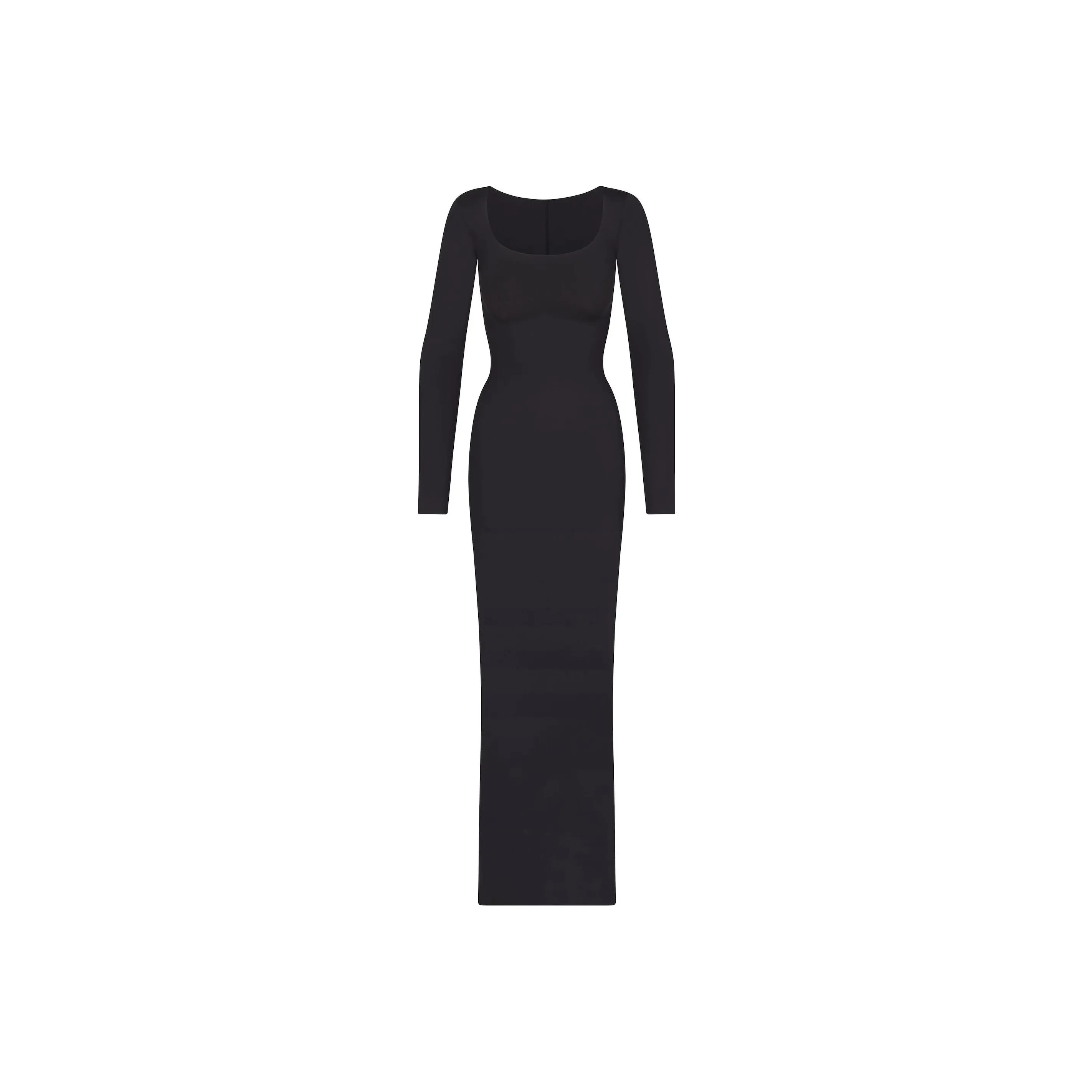 SKIMS BODY LONG SLEEVE LONG DRESS Long-Sleeved Dresses Women's ONYX/Onyx