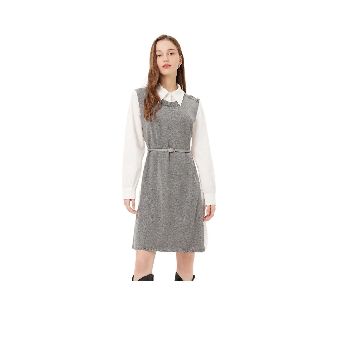 Hush Puppies Long-Sleeved Dresses Women's Heather Gray