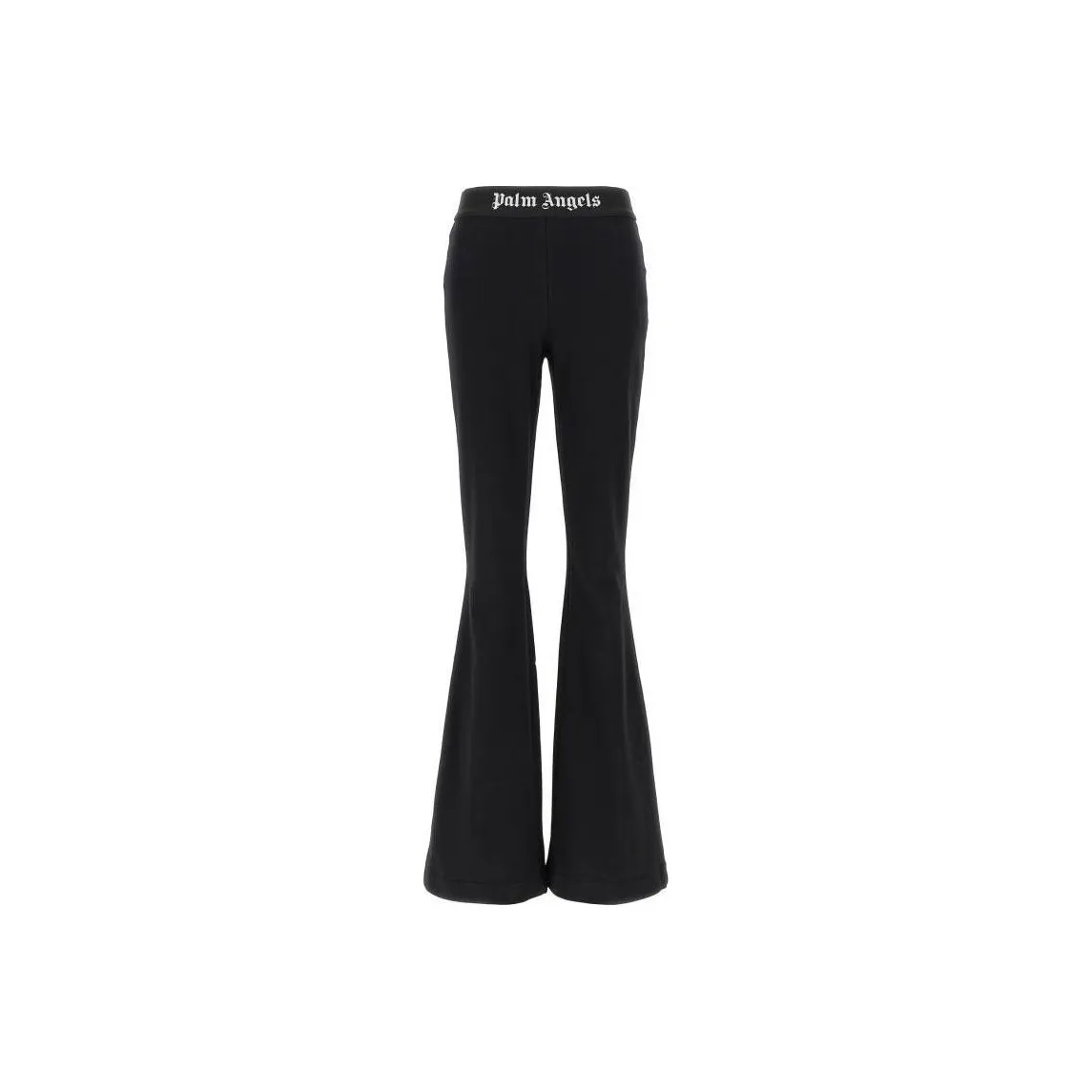 PALM ANGELS Logo Waistband Flared Leg Pants