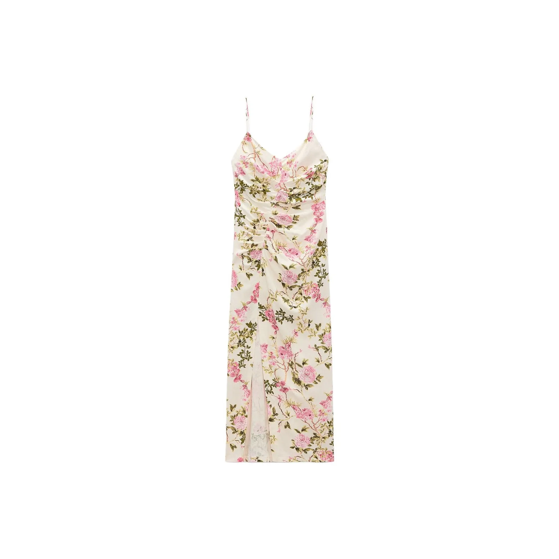 ZARA Slip Dresses Women's Light Pink Red