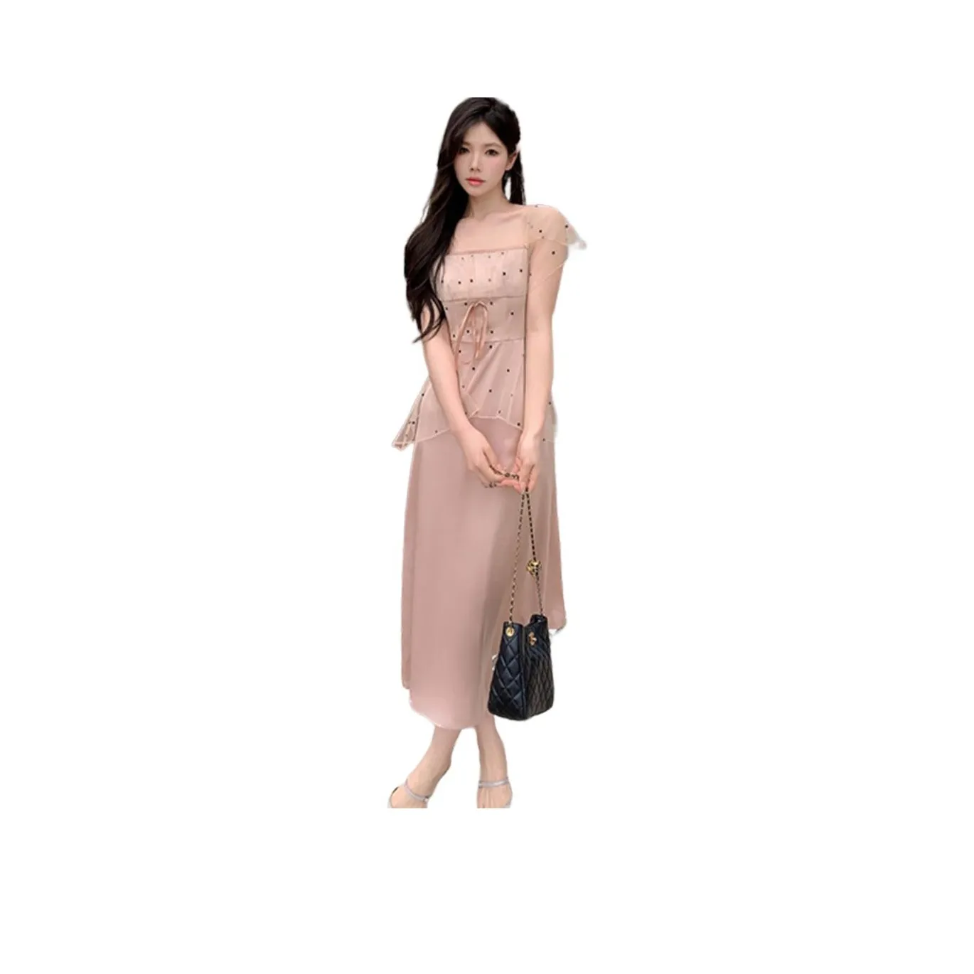 PLANE DRIFT Short Sleeved Dress Women's Pink