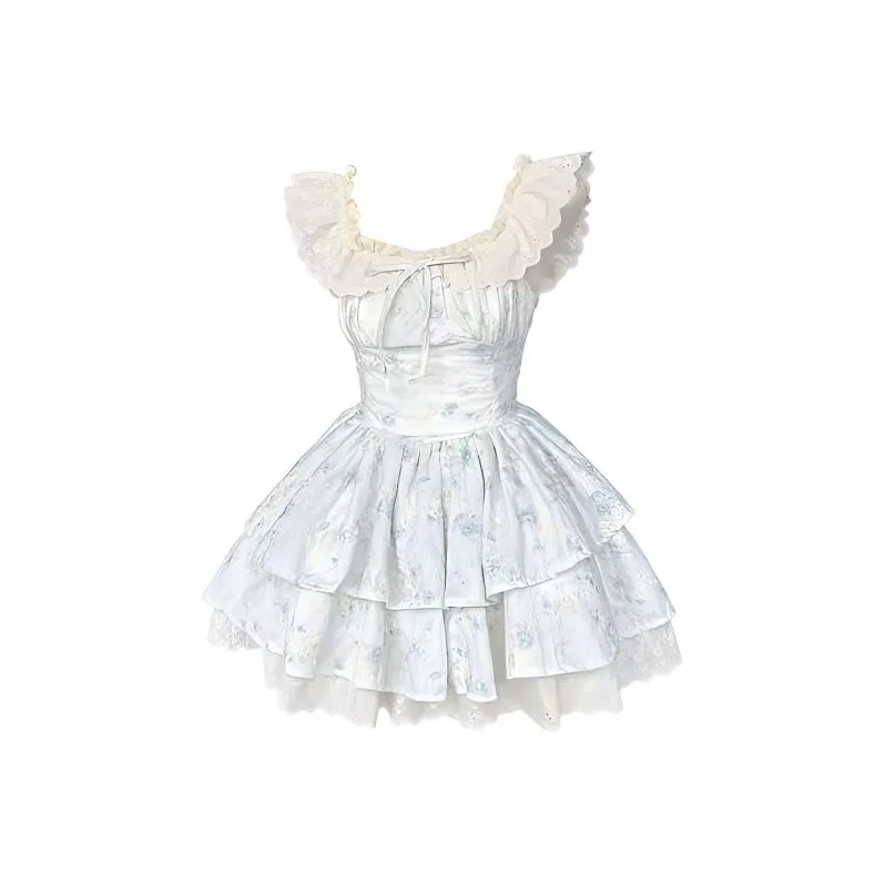 SYEEE WITH U Короткий рукав Платье Женское Синий Платье