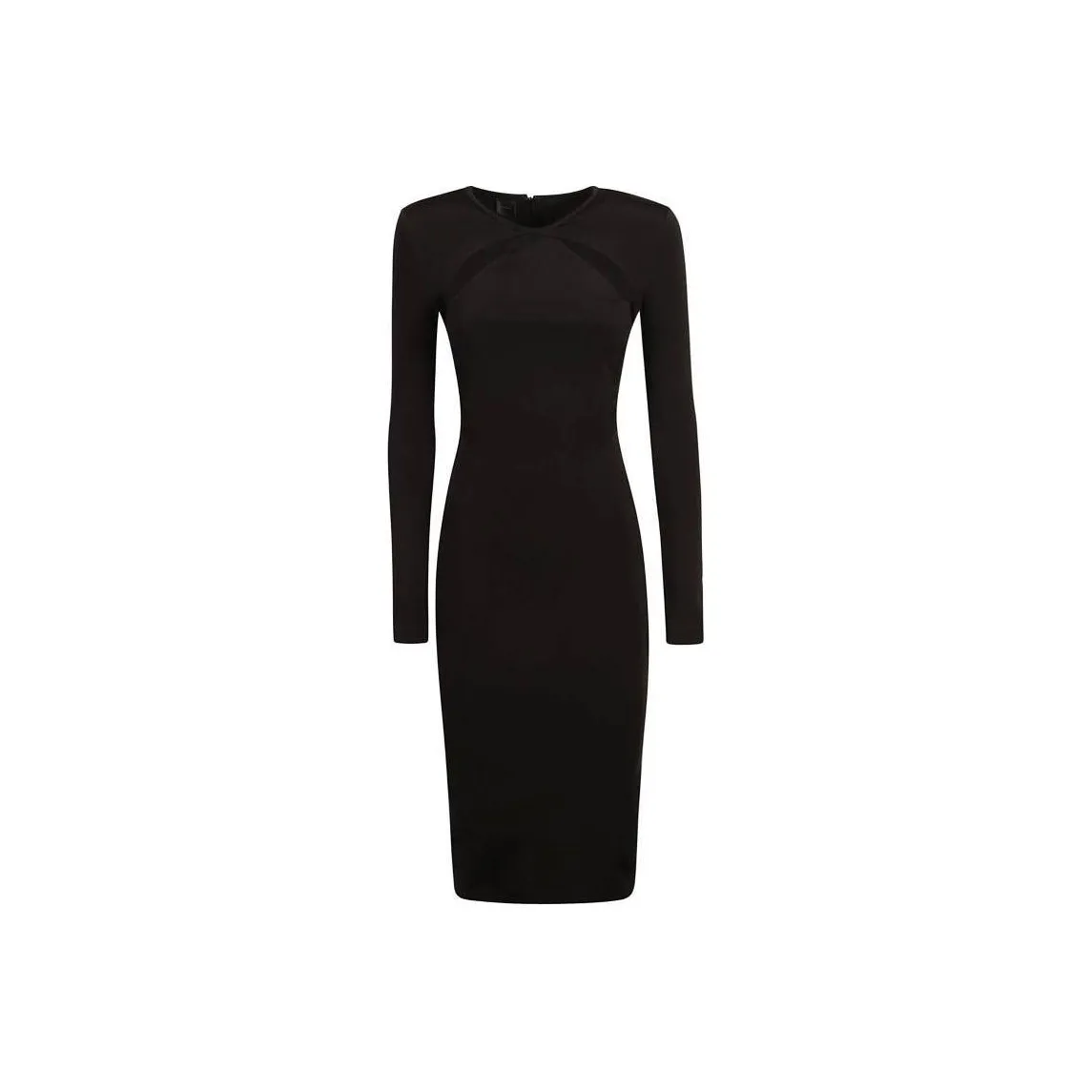 PINKO Cut Out Detailed Crewneck Midi Dress