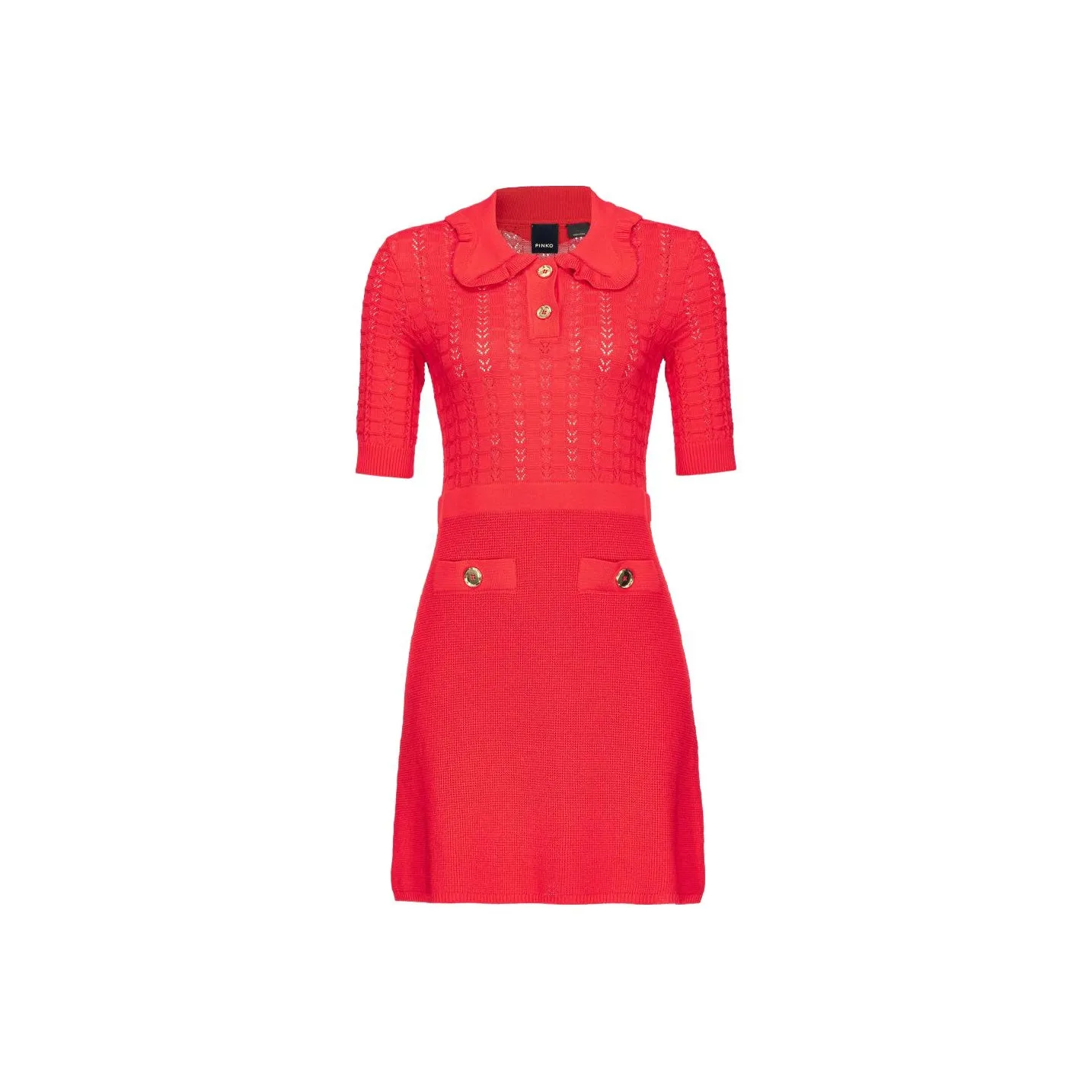 PINKO Короткий рукав Платье Женское Красное