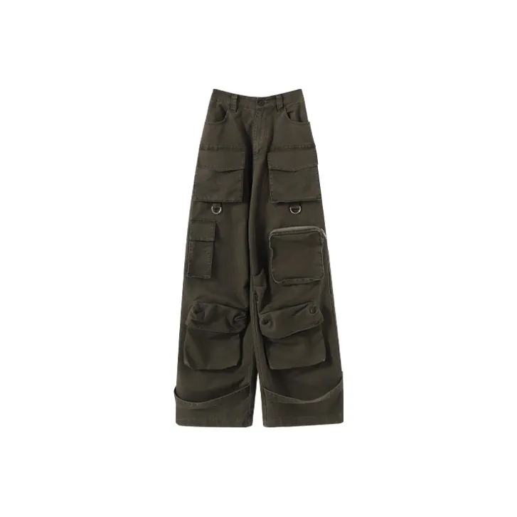 YUMOMO STAR Jeans Women's Dark Brown Green