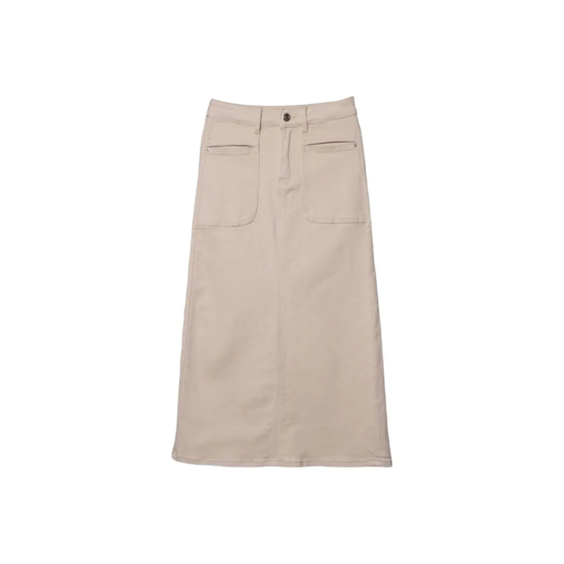 ZSFA Деним Длинная Юбка Женская Абрикосовая