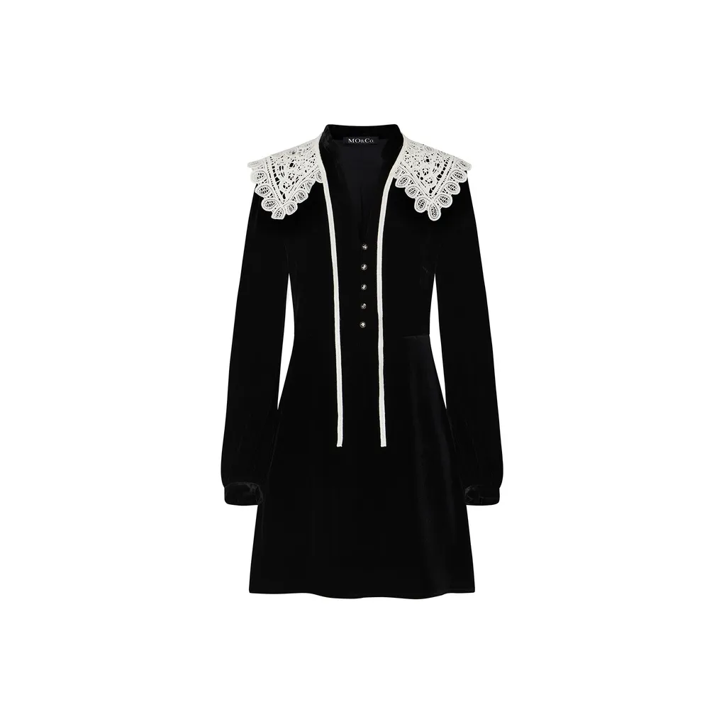 MO&CO Long Sleeved Dresses Women's Black