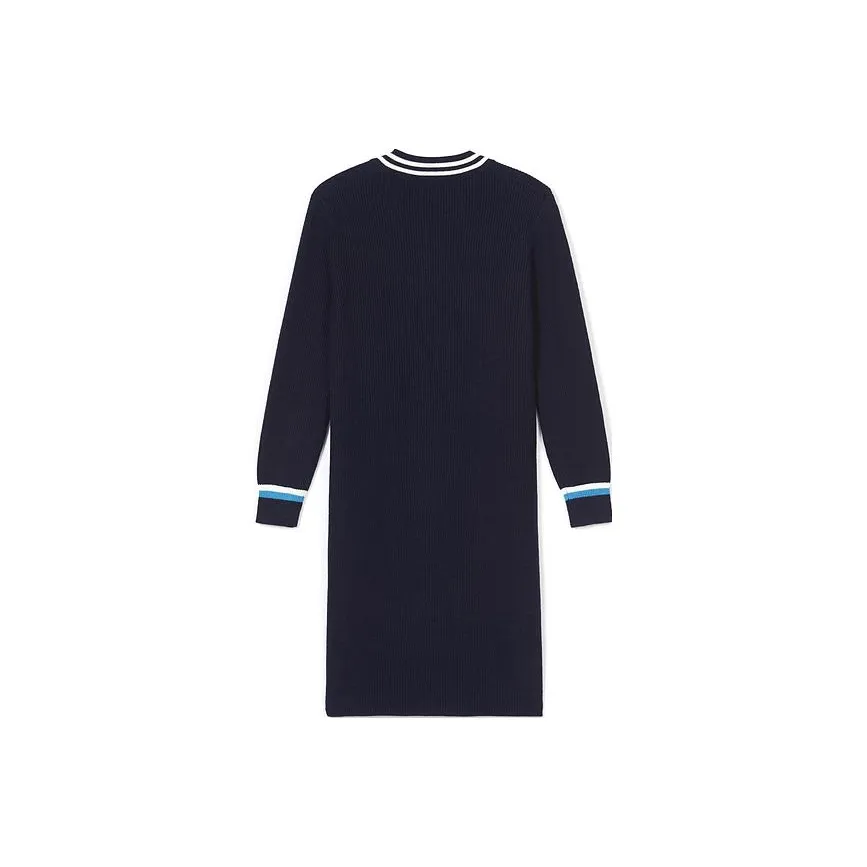 LACOSTE Темно-синий Женские Длинные Рукава Платья