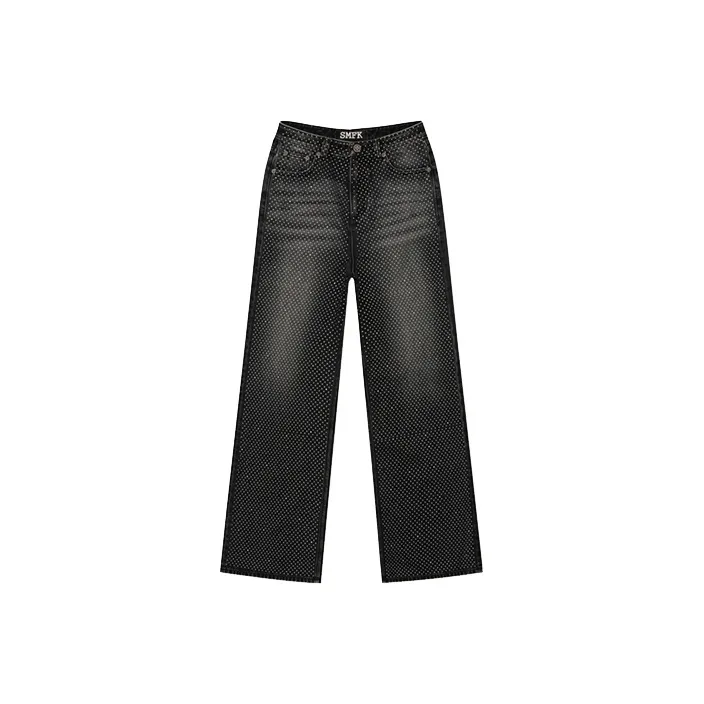SMFK Алмазный черный Голень Женские Джинсы