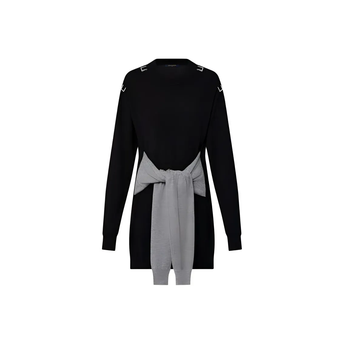 Lv Sleeve Tie Knit Dress