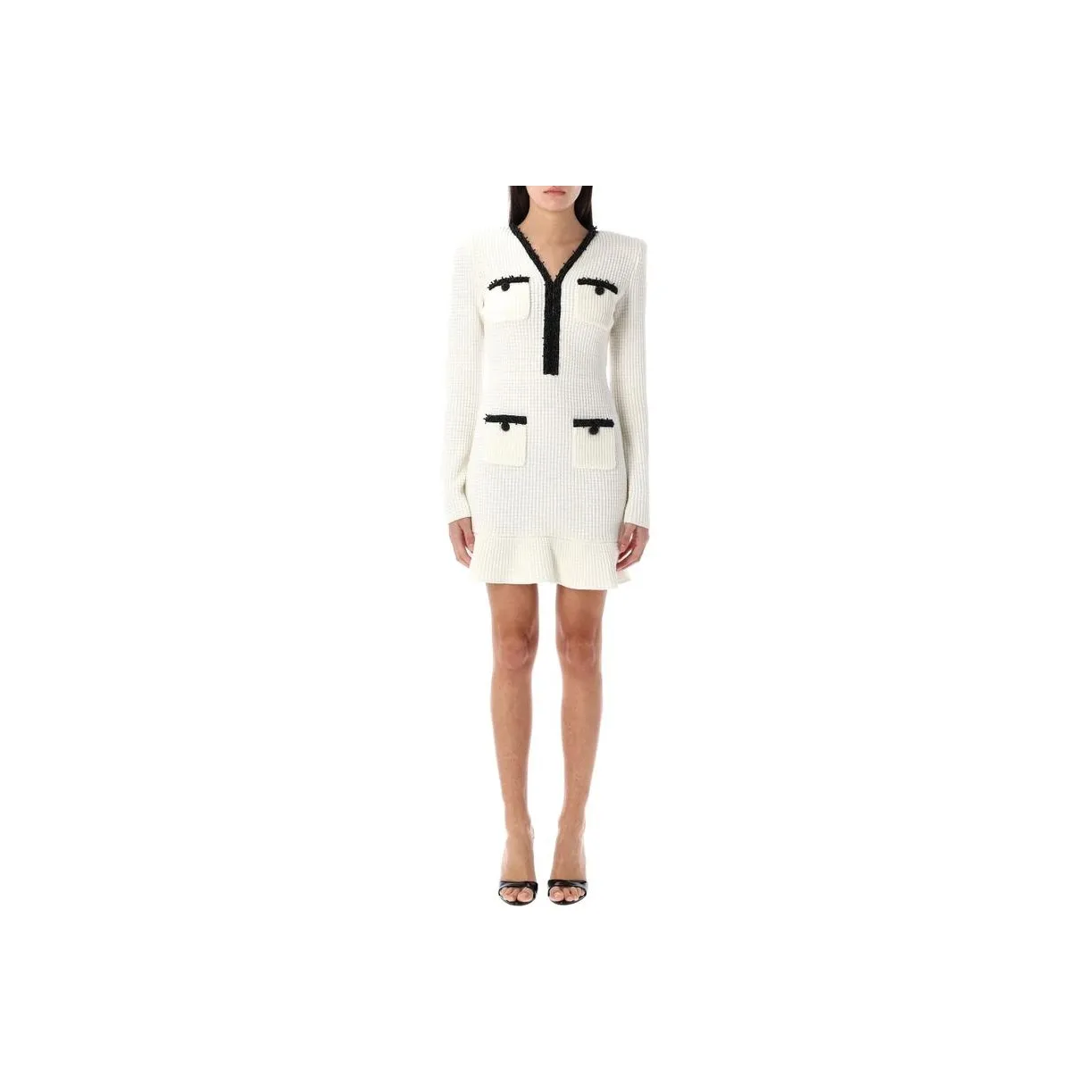 Self portrait Bead Detailed Long Sleeved Mini Dress
