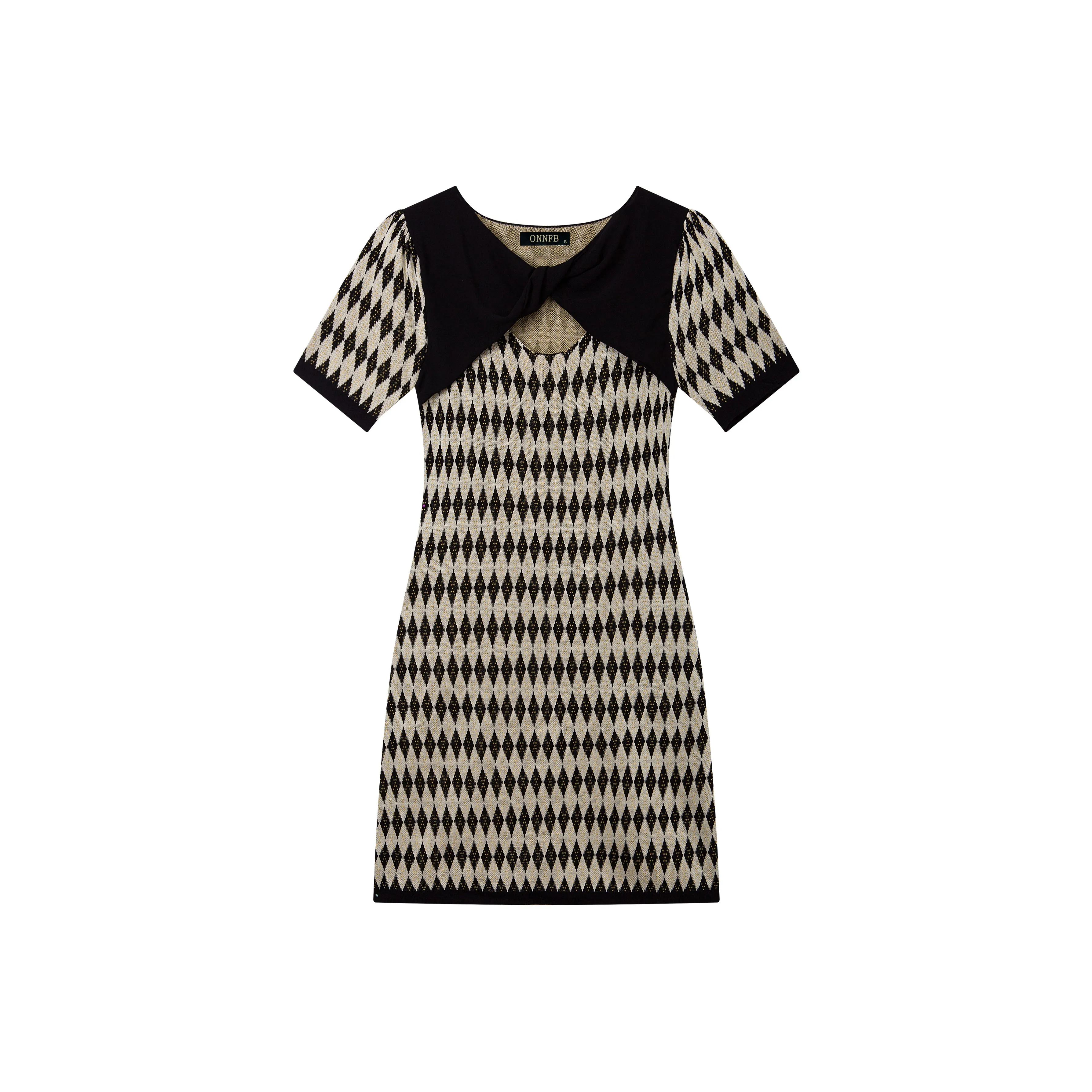 ONNFB Short Sleeved Dresses Women's Plaid