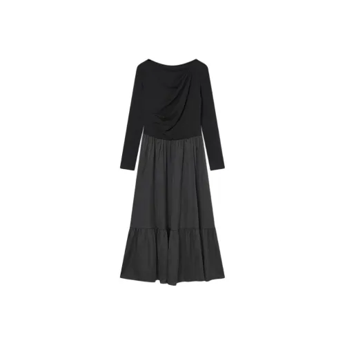 YINER GoodLand Black Женские Длинные Рукава Платья