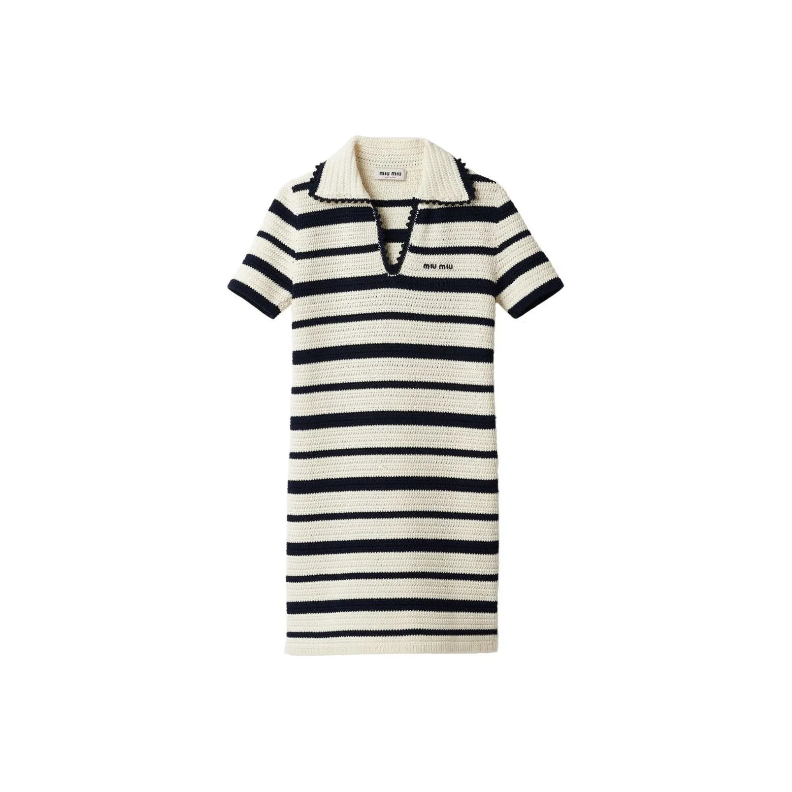 MIU MIU Stripe pattern Crochet Minidress