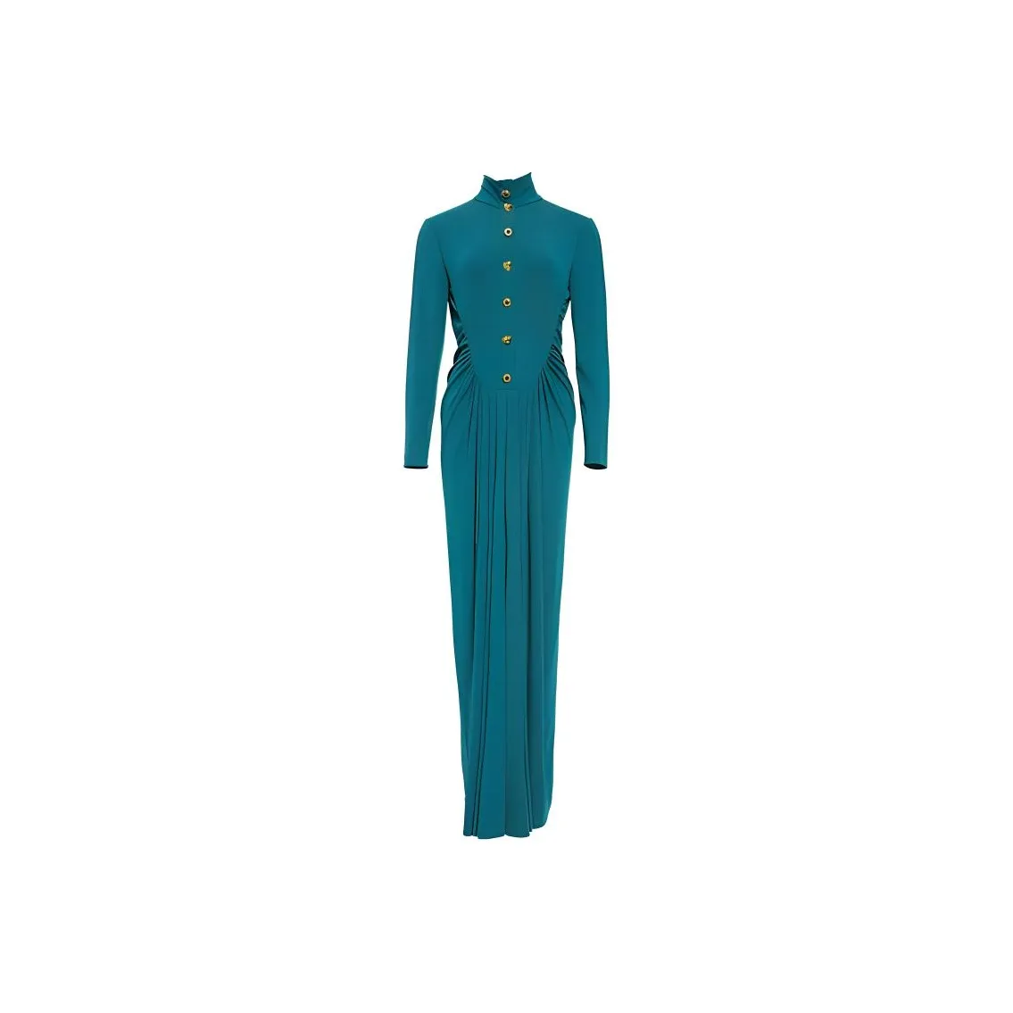 BESIONIA FW24 Long Sleeved Dresses Women's Peacock Blue