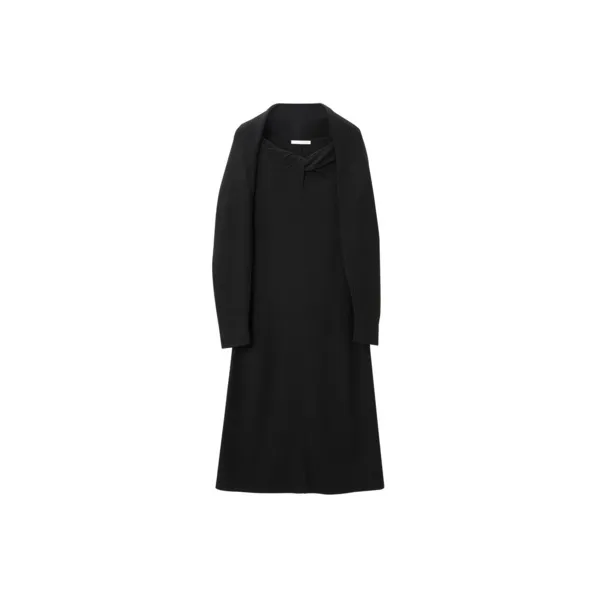 OVV Длинное платье с длинными рукавами женское черное