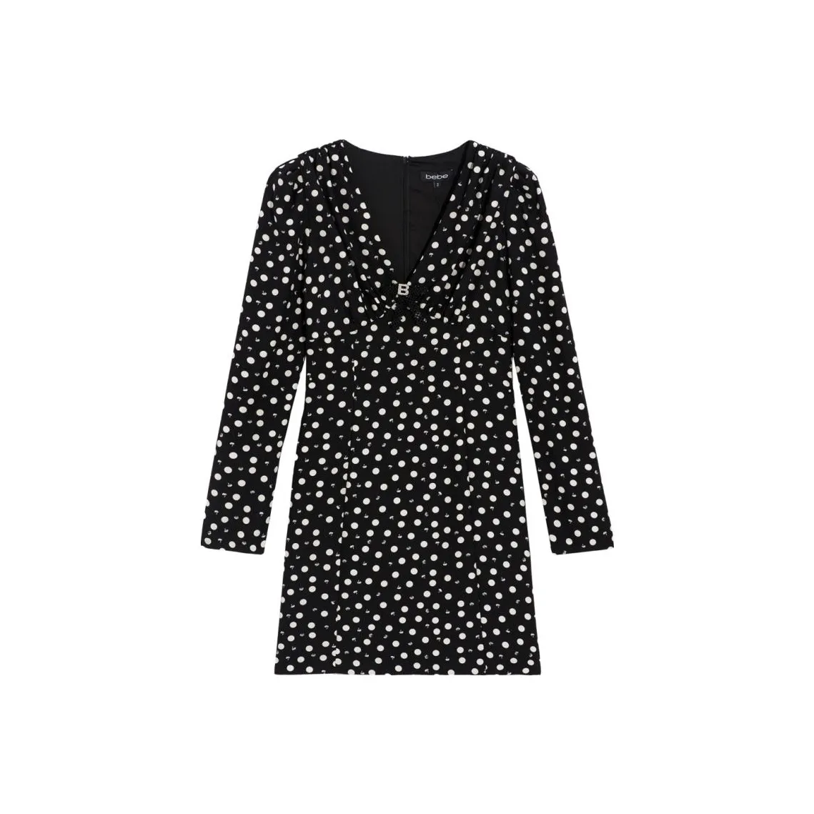 Bebe Long Sleeved Dresses Women's Black White