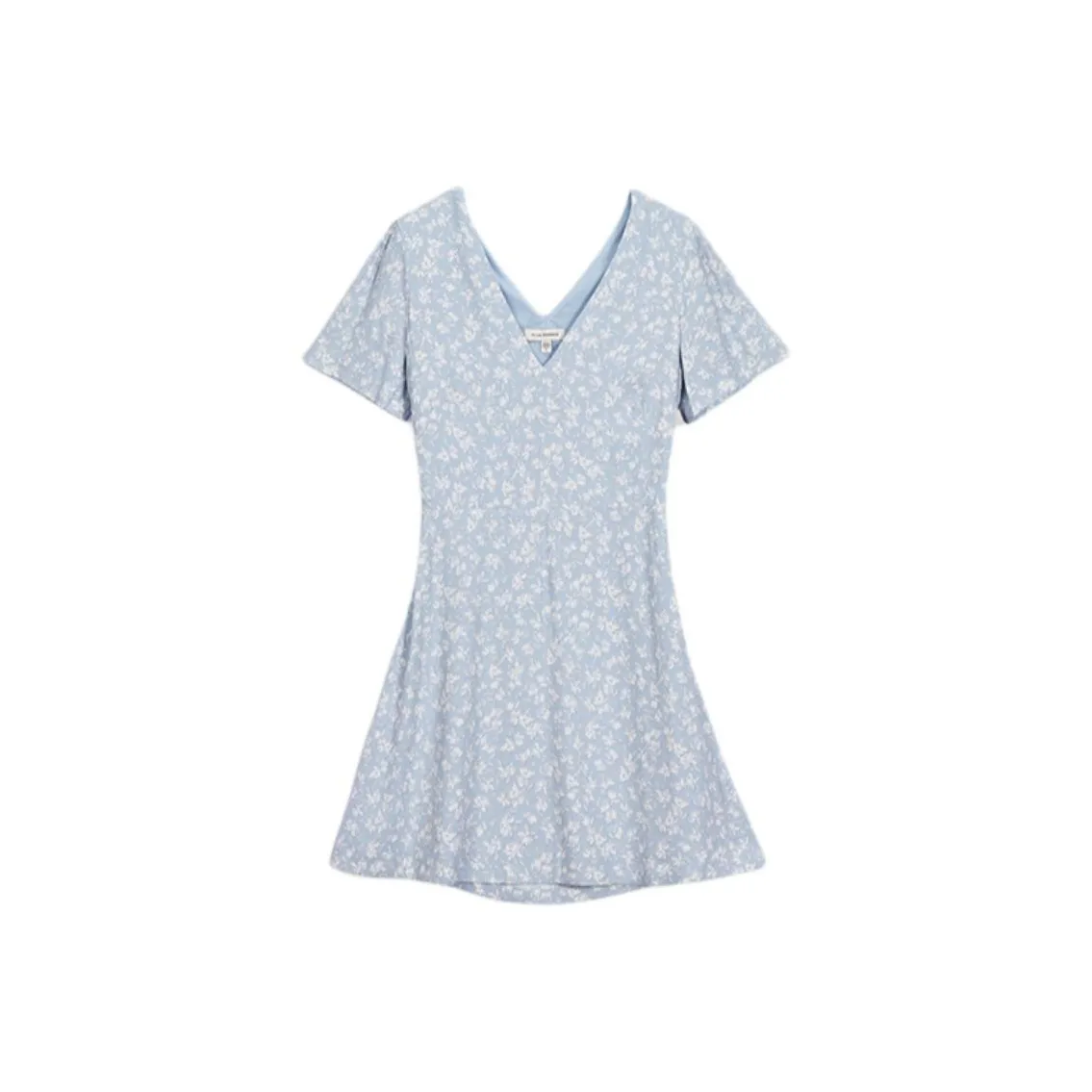 CLUB MONACO Short-Sleeved Dresses Women's Blue And White Floral