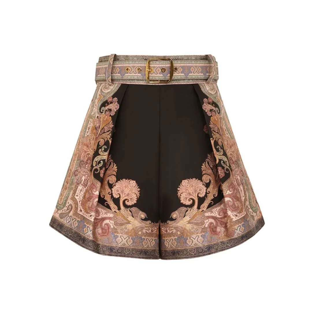 Zimmermann Illustration Tuck Shorts