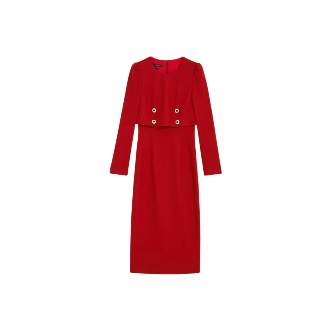 Yiner Длинное платье с длинными рукавами женское китайское красное